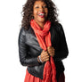 Crimson Red Silk Scarf