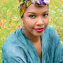 Rainbow Hand-painted Silk Scarf