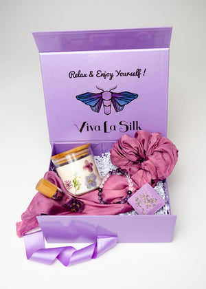 PURPLE ARTISAN GIFT BOX- Relax & Enjoy Yourself, Silky Queen!