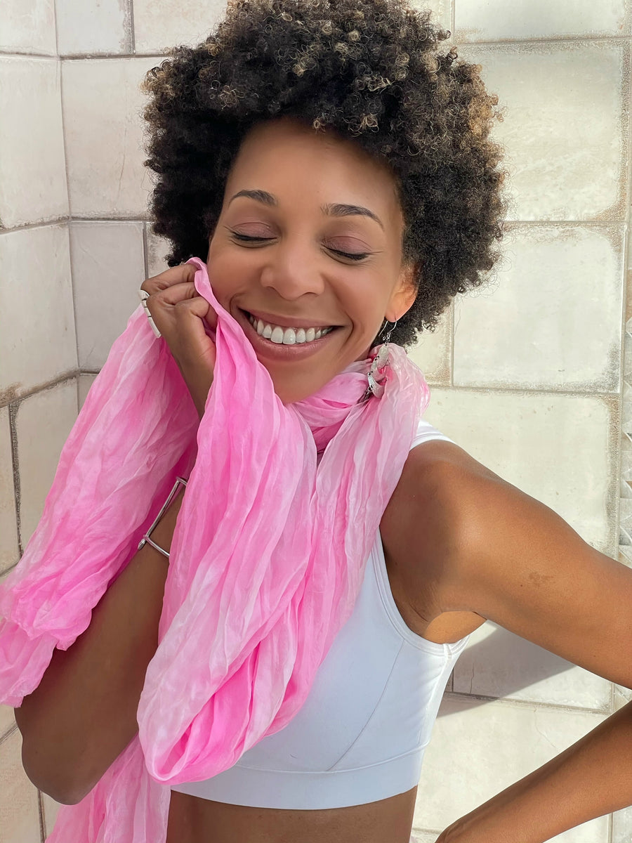 Rose Quartz Silk Scarf