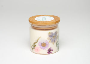 Hand-Poured Luxury Scented Candles w/ Pressed Flowers
